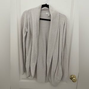 Barefoot Dreams CozyChic Lite Circle Cardigan, Size M, Silver Pearl